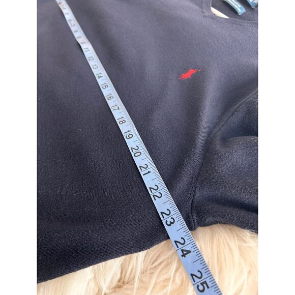 Vintage Polo by Ralph Lauren Men's Pima Cotton V Neck Sweater Logo Blue Size XL - Picture 6 of 7